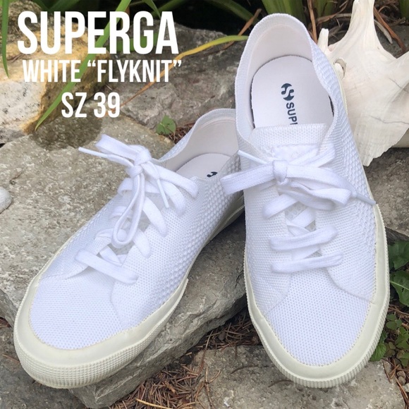 Superga Shoes - Superga 2750 White “Flyknit” Style Sneakers-Euro Sz 39